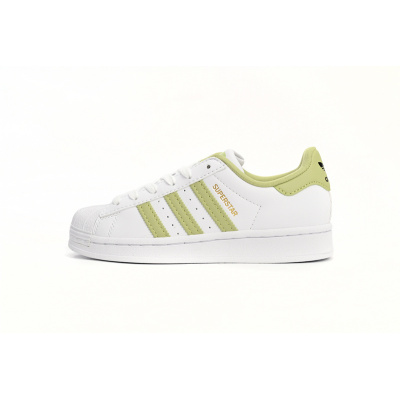  Adidas Superstar Shoes White New Cherry Blossom White Green 01