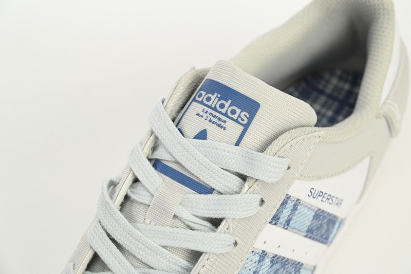  Adidas Superstar Shoes White New Cherry Denim Blue