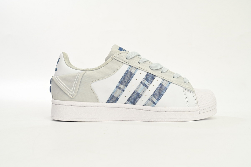  Adidas Superstar Shoes White New Cherry Denim Blue