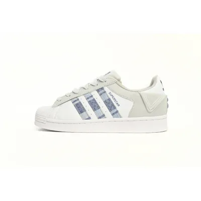  Adidas Superstar Shoes White New Cherry Denim Blue 01