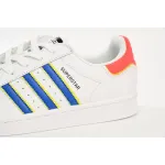  Adidas Superstar Shoes White New White Blue
