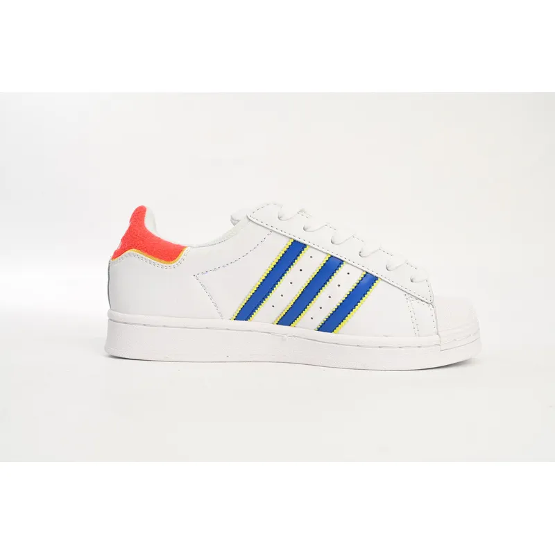  Adidas Superstar Shoes White New White Blue