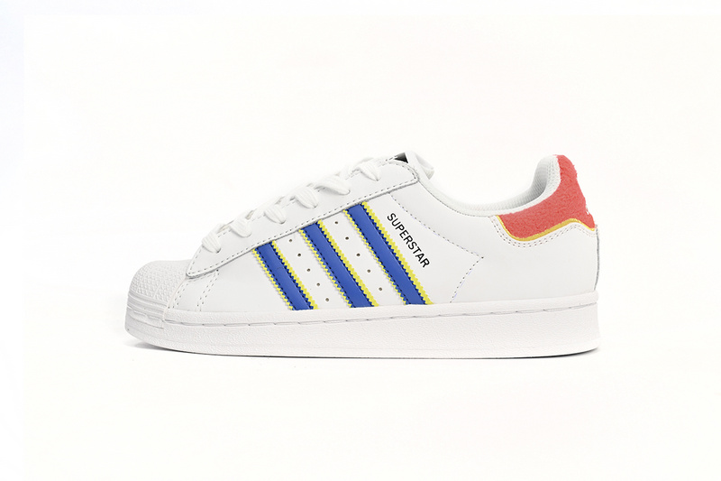  Adidas Superstar Shoes White New White Blue