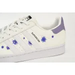  Adidas Superstar Shoes White New White Purple
