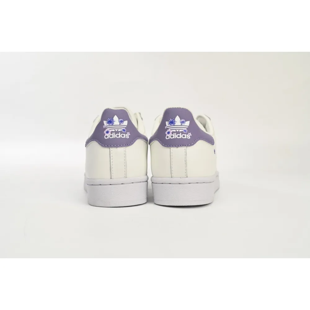  Adidas Superstar Shoes White New White Purple