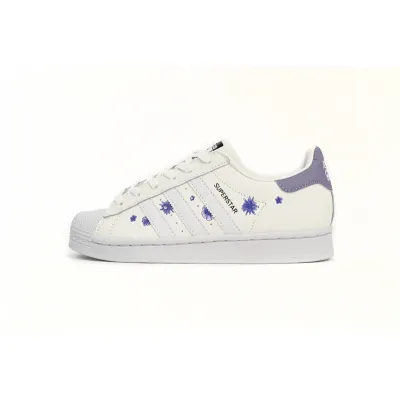  Adidas Superstar Shoes White New White Purple 01
