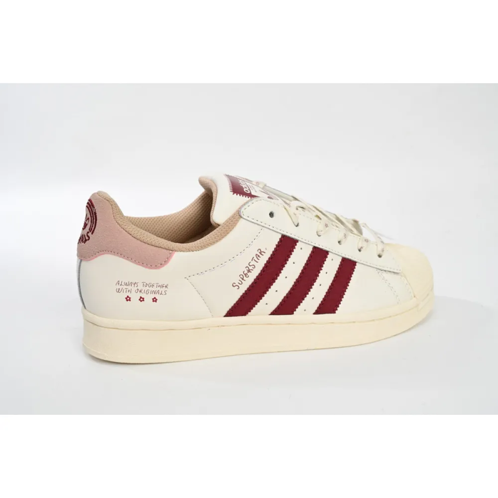  Adidas Superstar Shoes White Pink