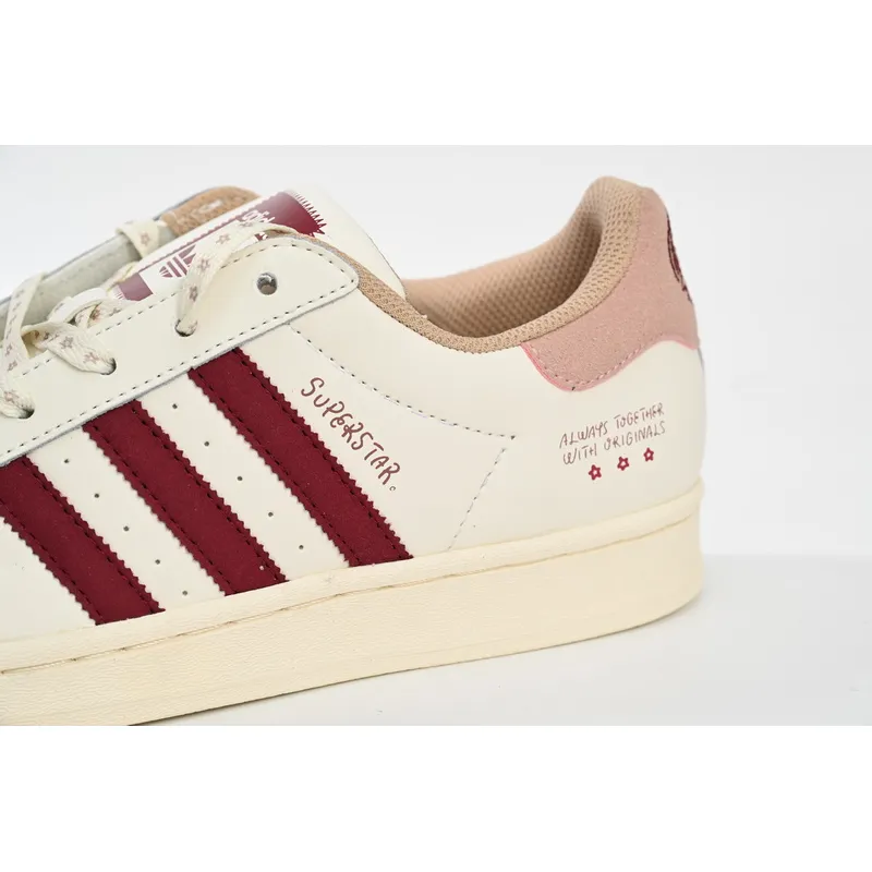  Adidas Superstar Shoes White Pink