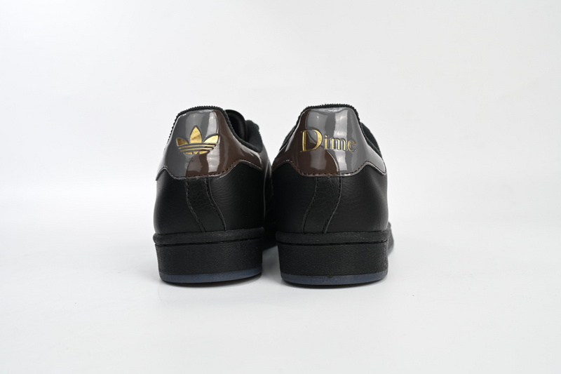 Adidas Superstar Shoes White Black Gold Black