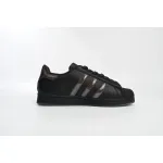 Adidas Superstar Shoes White Black Gold Black