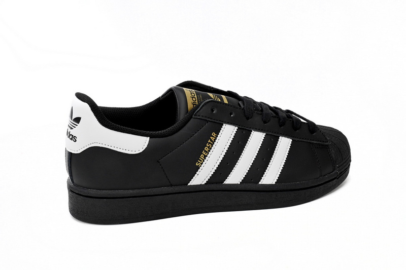 Adidas Superstar Shoes White Black Gold Black Gold Label