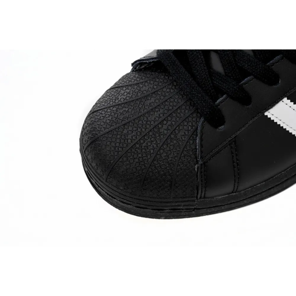 Adidas Superstar Shoes White Black Gold Black Gold Label