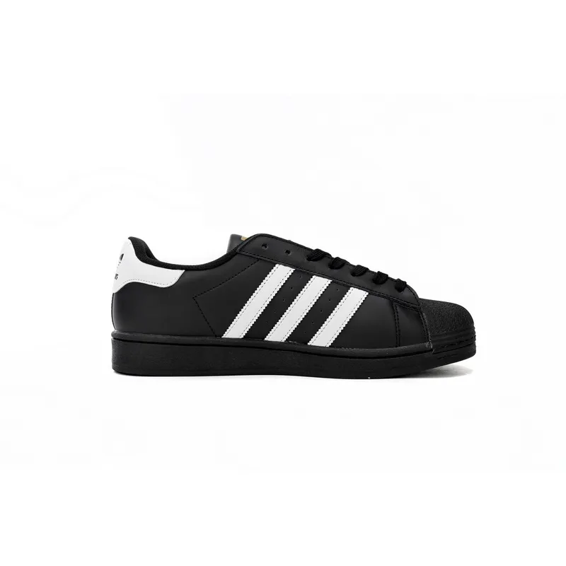 Adidas Superstar Shoes White Black Gold Black Gold Label