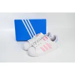 Adidas Superstar Shoes White Black Gold Whiting