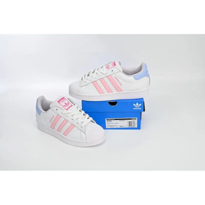 Adidas Superstar Shoes White Black Gold Whiting