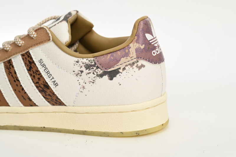 Adidas Superstar Shoes White Black White Brown