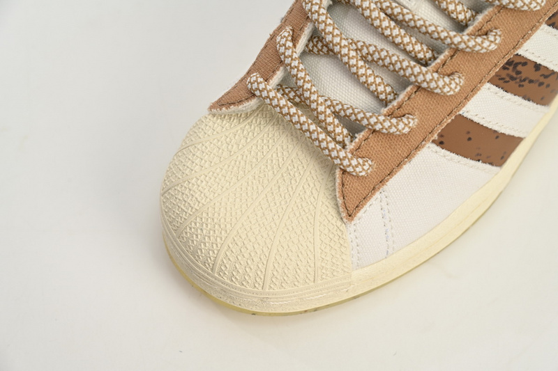 Adidas Superstar Shoes White Black White Brown