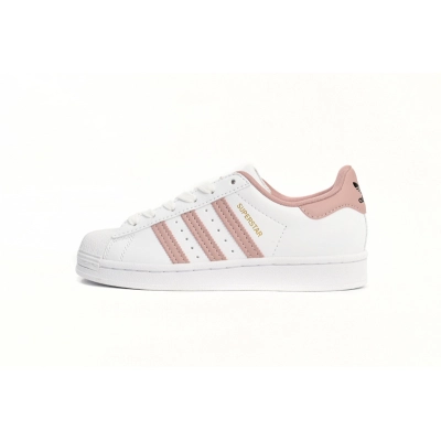 Adidas Superstar Shoes White New Pink White 01
