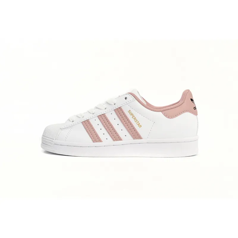 Adidas Superstar Shoes White New Pink White