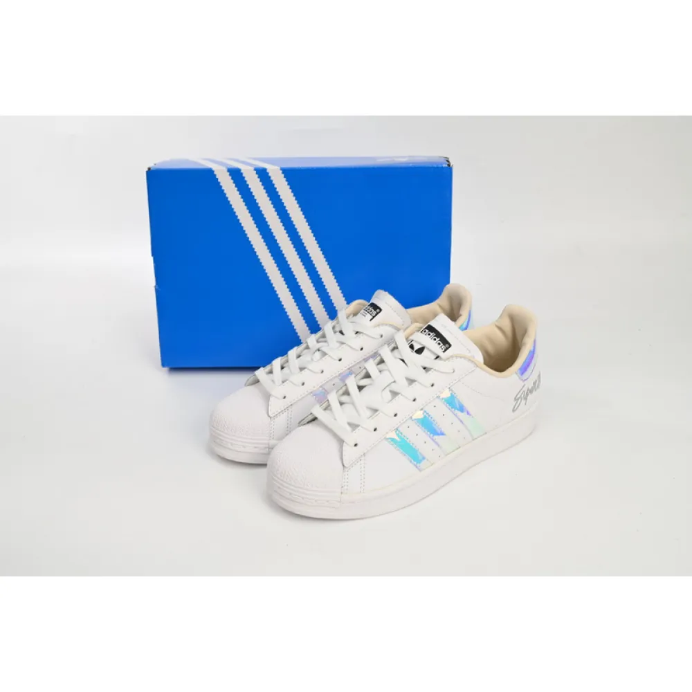 Adidas Superstar Shoes White White Laser