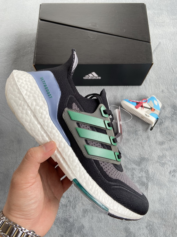 Adidas Ultra Boost 2021 Black and Sub Green