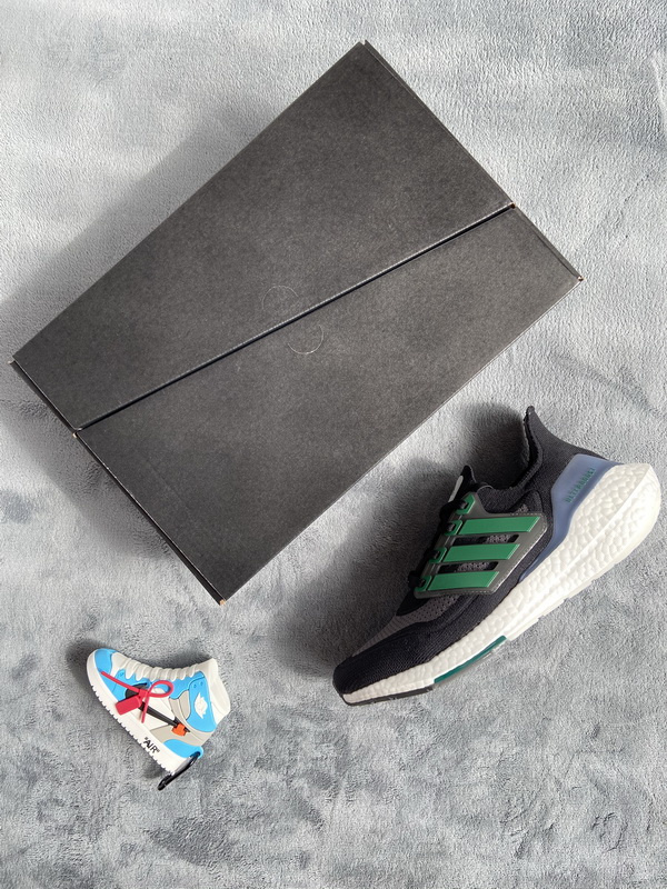 Adidas Ultra Boost 2021 Black and Sub Green