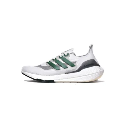 Adidas Ultra Boost 2021 White and Sub Green 01