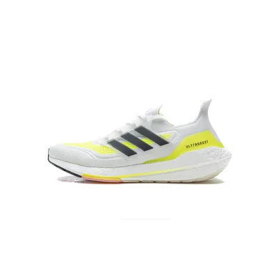 Adidas Ultra Boost 2021 White Yellow Black 01