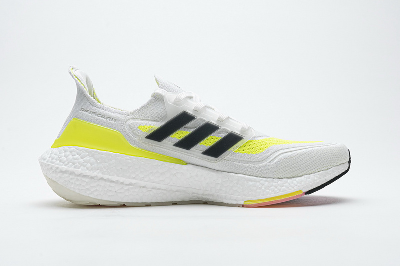 Adidas Ultra Boost 2021 White Yellow Black