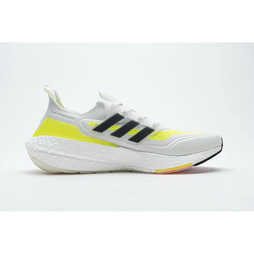 Adidas Ultra Boost 2021 White Yellow Black