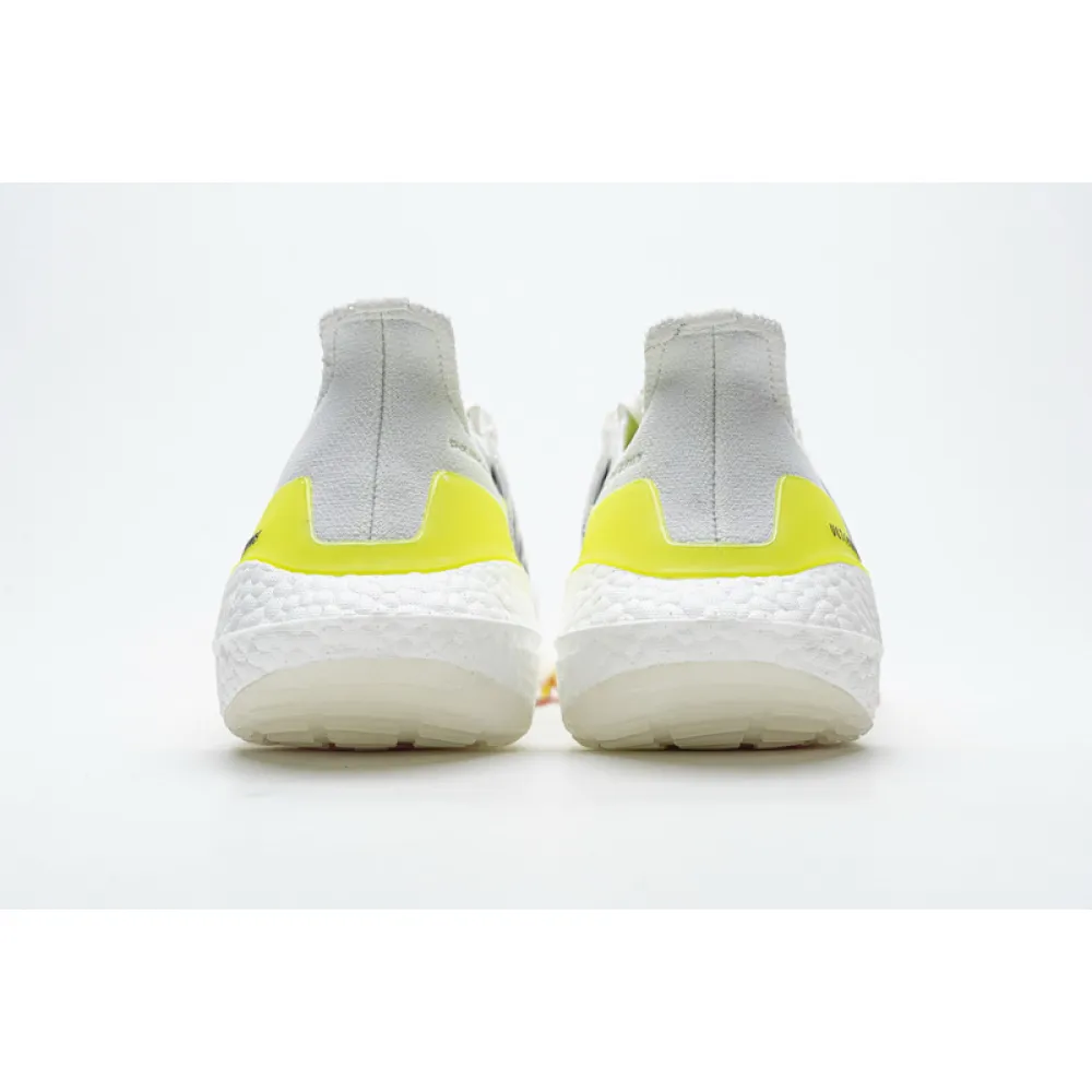 Adidas Ultra Boost 2021 White Yellow Black