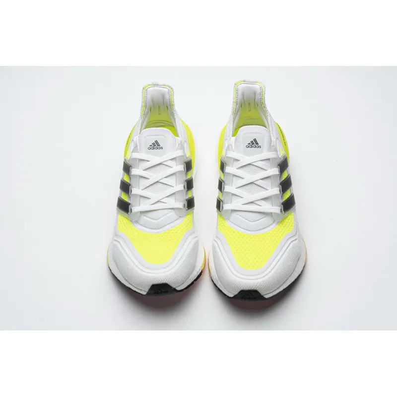 Adidas Ultra Boost 2021 White Yellow Black