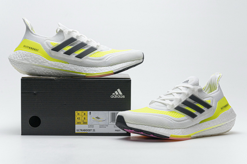 Adidas Ultra Boost 2021 White Yellow Black