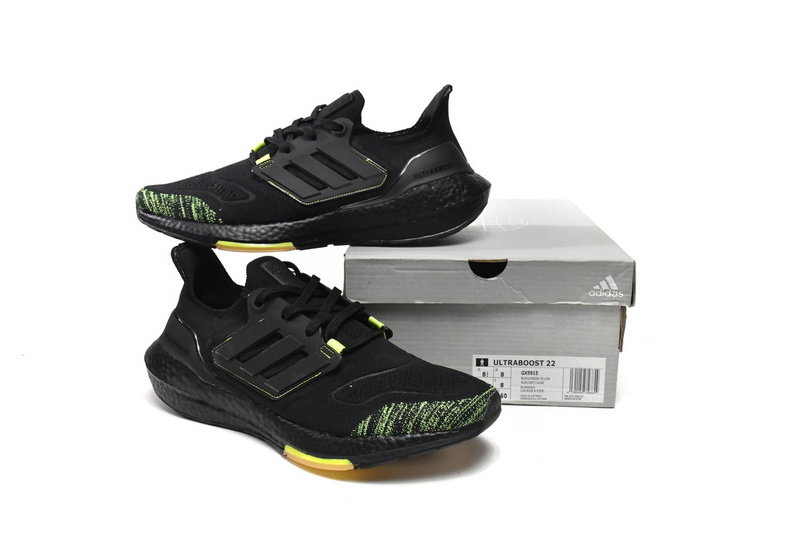 Adidas Ultra Boost 2022 Black Solar Yellow