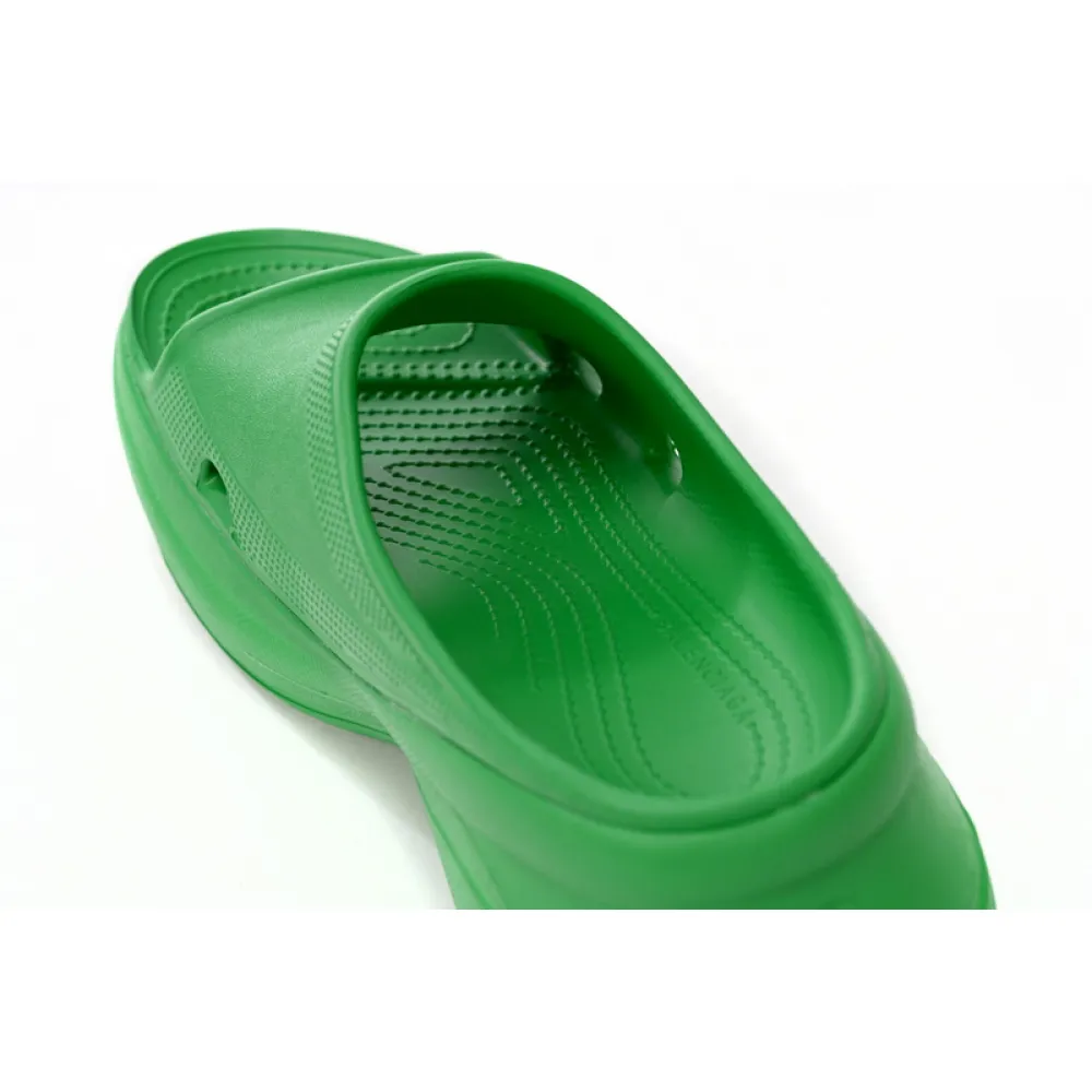 BALENCIAGA Pool Crocs Green