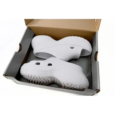 BALENCIAGA Pool Crocs White