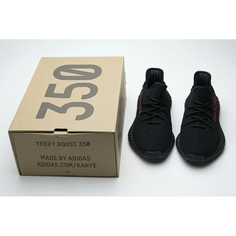 AH Adidas Yeezy Boost 350 V2 Black/Red Real Boost