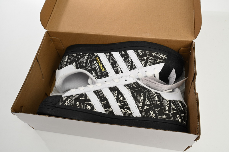  Adidas Superstar Shoes White Black Black Bright White