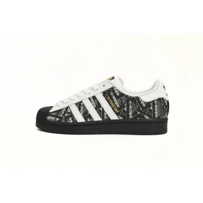  Adidas Superstar Shoes White Black Black Bright White 01