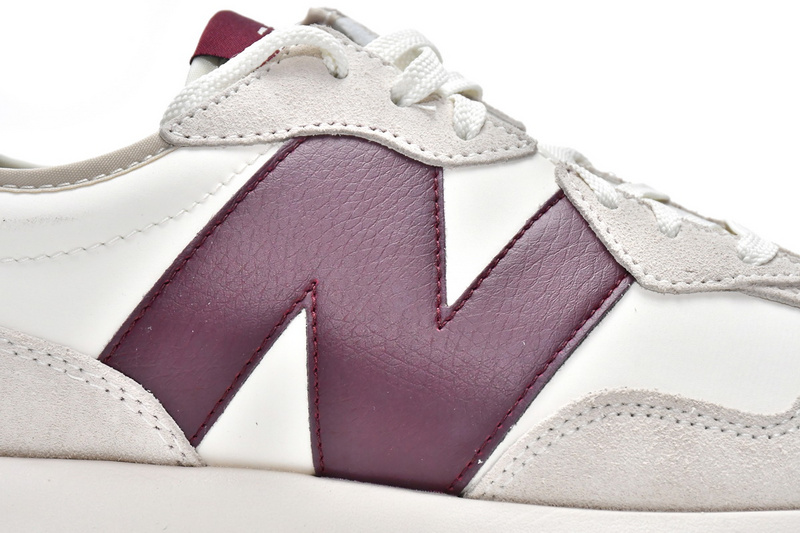 New Balance 327 White Dark Red