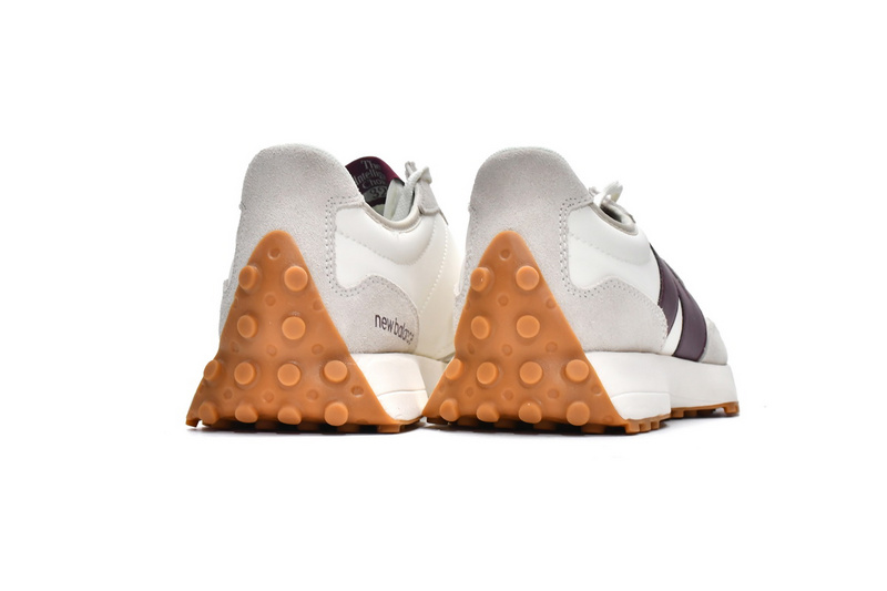 New Balance 327 White Dark Red