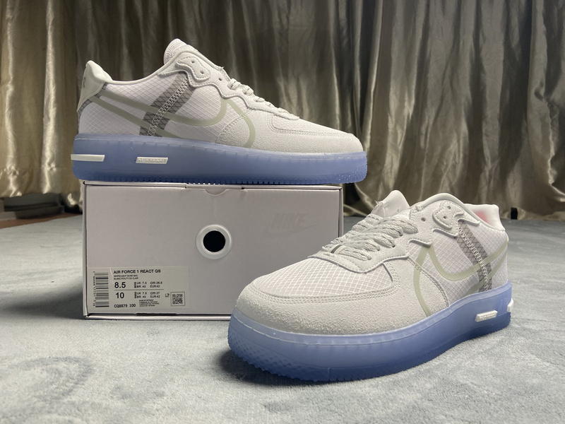 QF  Nike Air Force 1 React QS White Ice