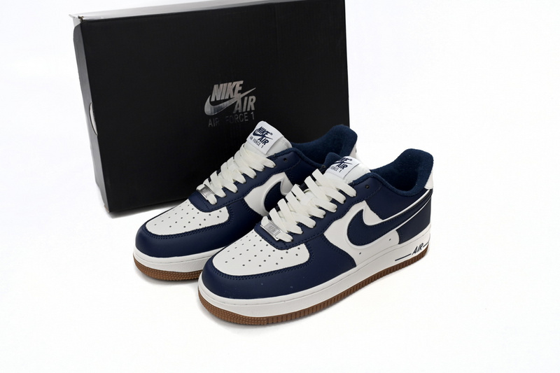 QF Nike Air Force 1 Low “College Pack” Midnight Navy Gum Medium Brown