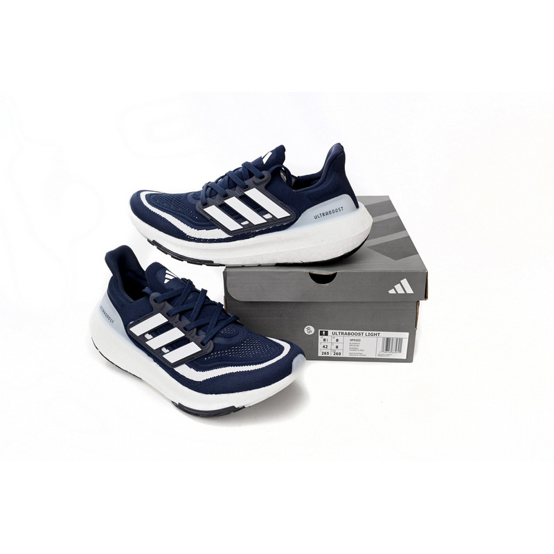 Adidas Ultra Boost 2023 LIGHT Black And White Blue and white bars