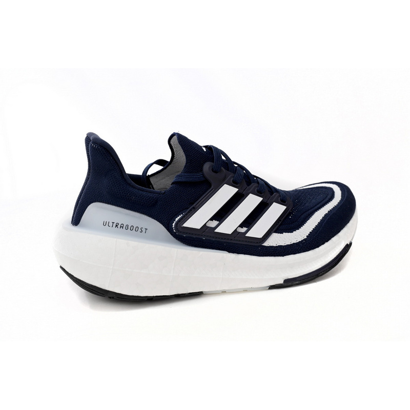 Adidas Ultra Boost 2023 LIGHT Black And White Blue and white bars