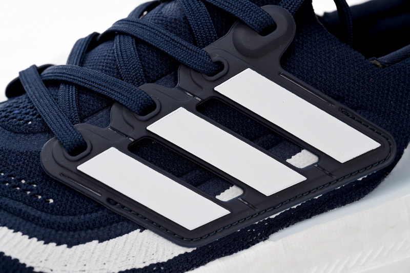 Adidas Ultra Boost 2023 LIGHT Black And White Blue and white bars