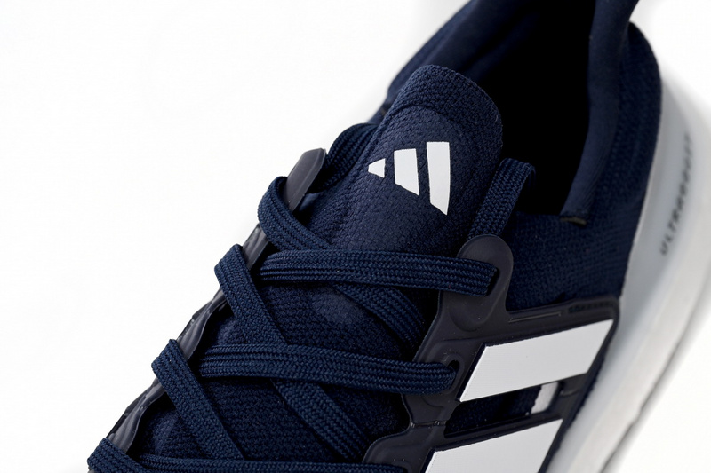 Adidas Ultra Boost 2023 LIGHT Black And White Blue and white bars