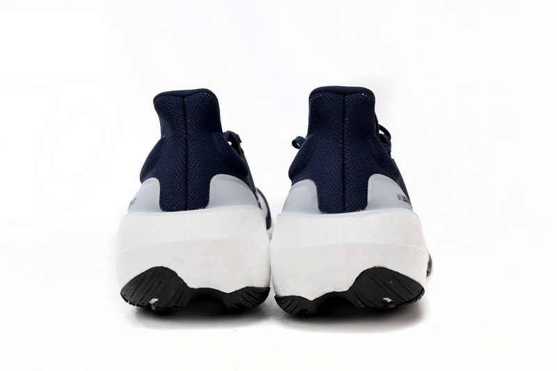 Adidas Ultra Boost 2023 LIGHT Black And White Blue and white bars