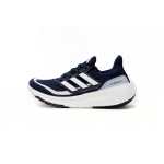 Adidas Ultra Boost 2023 LIGHT Black And White Blue and white bars