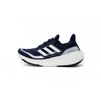 Adidas Ultra Boost 2023 LIGHT Black And White Blue and white bars 01